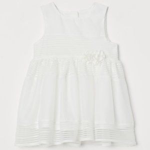 H&M White Chiffon Dress